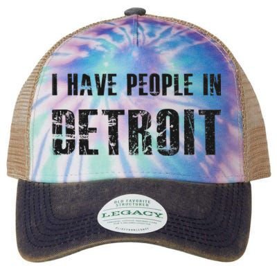 I Have People In Detroit City Michigan State Legacy Tie Dye Trucker Hat