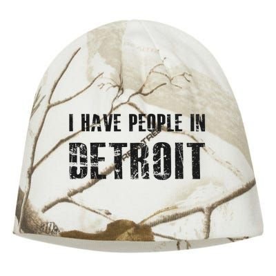 I Have People In Detroit City Michigan State Kati - Camo Knit Beanie