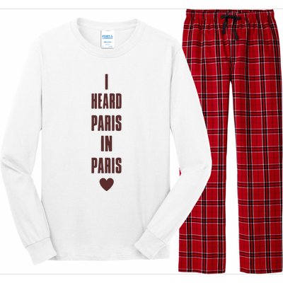 I Heard Paris In Paris Love Long Sleeve Pajama Set