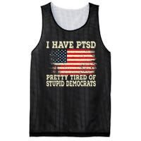 I Have PTSD Pretty Tired Of Stupid Democrats Mesh Reversible Basketball Jersey Tank