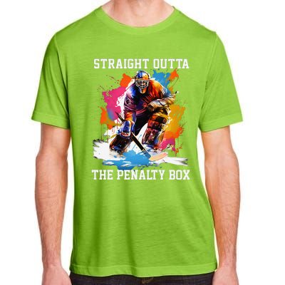 Ice Hockey Player Gift Straight Outta The Penalty Box Adult ChromaSoft Performance T-Shirt