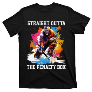 Ice Hockey Player Gift Straight Outta The Penalty Box T-Shirt