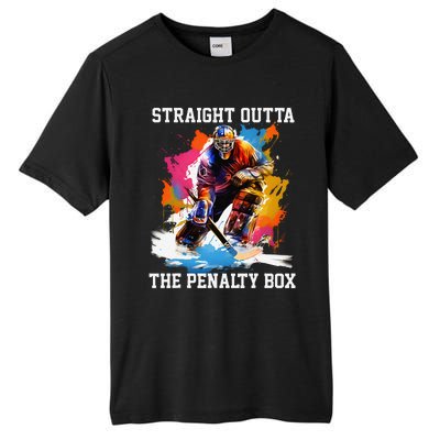 Ice Hockey Player Gift Straight Outta The Penalty Box Tall Fusion ChromaSoft Performance T-Shirt