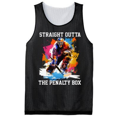 Ice Hockey Player Gift Straight Outta The Penalty Box Mesh Reversible Basketball Jersey Tank