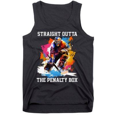 Ice Hockey Player Gift Straight Outta The Penalty Box Tank Top