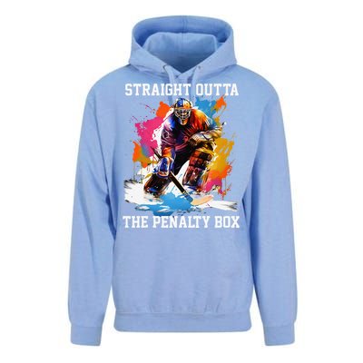 Ice Hockey Player Gift Straight Outta The Penalty Box Unisex Surf Hoodie