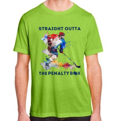 Ice Hockey Player Gift Straight Outta The Penalty Box Adult ChromaSoft Performance T-Shirt