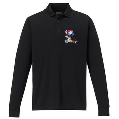 Ice Hockey Player Gift Straight Outta The Penalty Box Performance Long Sleeve Polo