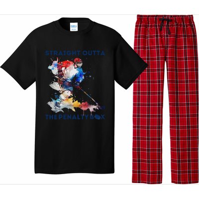 Ice Hockey Player Gift Straight Outta The Penalty Box Pajama Set