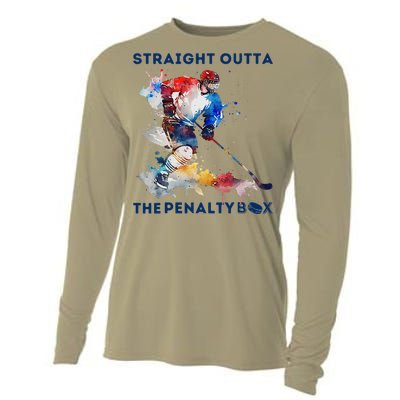 Ice Hockey Player Gift Straight Outta The Penalty Box Cooling Performance Long Sleeve Crew