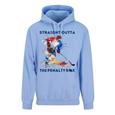 Ice Hockey Player Gift Straight Outta The Penalty Box Unisex Surf Hoodie