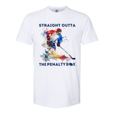 Ice Hockey Player Gift Straight Outta The Penalty Box Softstyle CVC T-Shirt