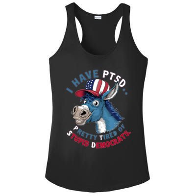 I Have Ptsd Pretty Tired Of Stupid Democrats Funny Political Gift Ladies PosiCharge Competitor Racerback Tank