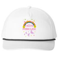 I Have Pubic Lice Funny Retro Inappropriate Snapback Five-Panel Rope Hat