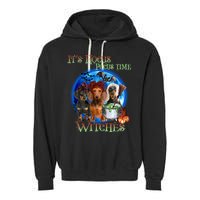 It's Hocus Pocus Time Witches Dachshund Halloween Design Garment-Dyed Fleece Hoodie