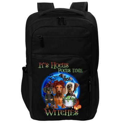 It's Hocus Pocus Time Witches Dachshund Halloween Design Impact Tech Backpack