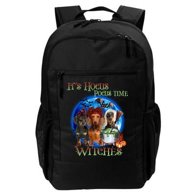 It's Hocus Pocus Time Witches Dachshund Halloween Design Backpack