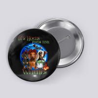 It's Hocus Pocus Time Witches Dachshund Halloween Design Button