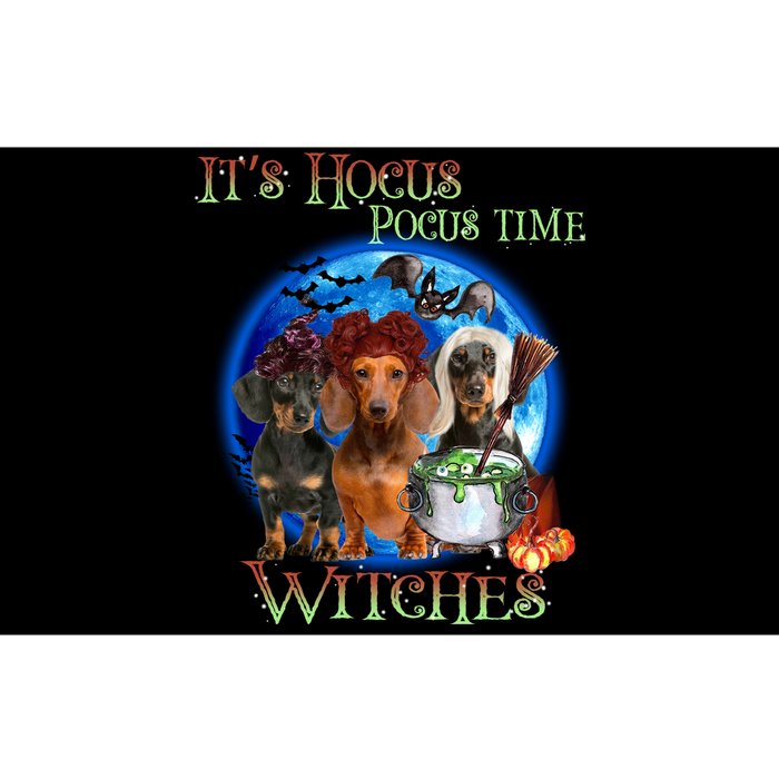 It's Hocus Pocus Time Witches Dachshund Halloween Design Bumper Sticker