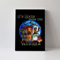 It's Hocus Pocus Time Witches Dachshund Halloween Design Canvas