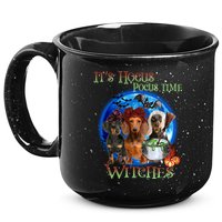 It's Hocus Pocus Time Witches Dachshund Halloween Design 15oz Campfire Ceramic Mug