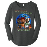 It's Hocus Pocus Time Witches Dachshund Halloween Design Women's Perfect Tri Tunic Long Sleeve Shirt