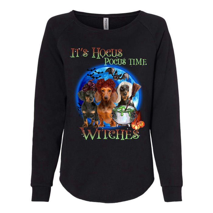 It's Hocus Pocus Time Witches Dachshund Halloween Design Womens California Wash Sweatshirt