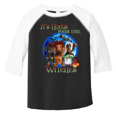 It's Hocus Pocus Time Witches Dachshund Halloween Design Toddler Fine Jersey T-Shirt