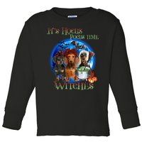 It's Hocus Pocus Time Witches Dachshund Halloween Design Toddler Long Sleeve Shirt