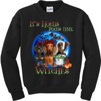 It's Hocus Pocus Time Witches Dachshund Halloween Design Kids Sweatshirt