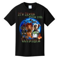 It's Hocus Pocus Time Witches Dachshund Halloween Design Kids T-Shirt