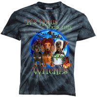 It's Hocus Pocus Time Witches Dachshund Halloween Design Kids Tie-Dye T-Shirt