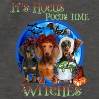 It's Hocus Pocus Time Witches Dachshund Halloween Design Vector Backpack