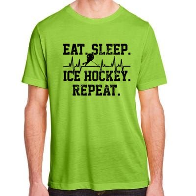 Ice Hockey Player Vintage Heartbeat Meaningful Gift Adult ChromaSoft Performance T-Shirt