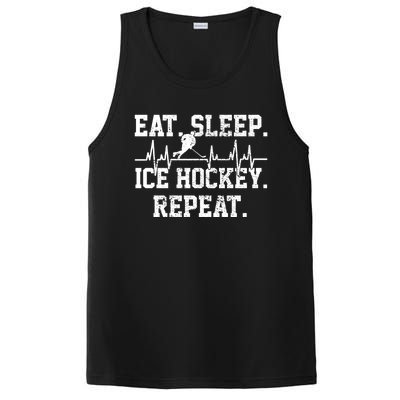 Ice Hockey Player Vintage Heartbeat Meaningful Gift PosiCharge Competitor Tank