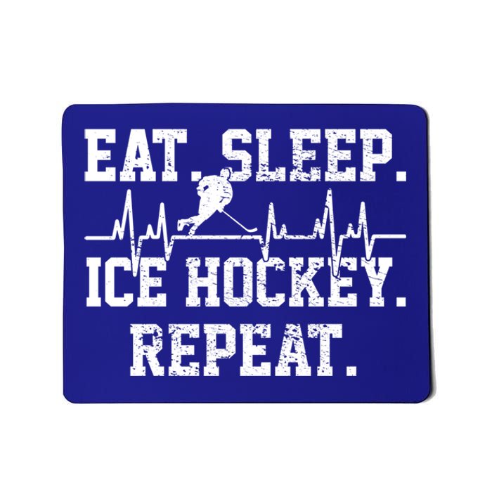 Ice Hockey Player Vintage Heartbeat Meaningful Gift Mousepad