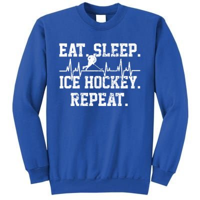 Ice Hockey Player Vintage Heartbeat Meaningful Gift Tall Sweatshirt