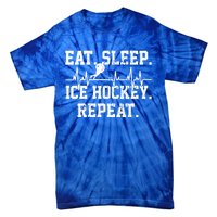 Ice Hockey Player Vintage Heartbeat Meaningful Gift Tie-Dye T-Shirt