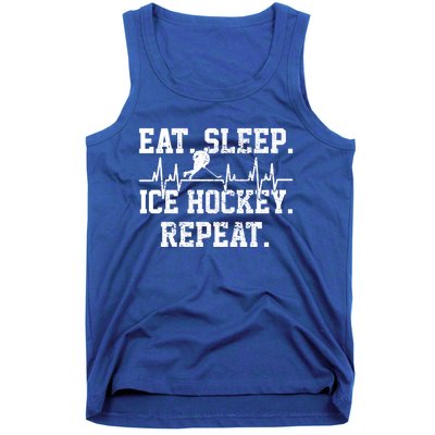 Ice Hockey Player Vintage Heartbeat Meaningful Gift Tank Top