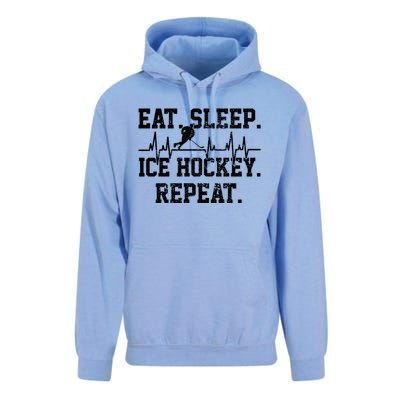 Ice Hockey Player Vintage Heartbeat Meaningful Gift Unisex Surf Hoodie