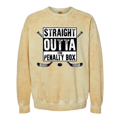 Ice Hockey Player Gift Straight Outta The Penalty Box Colorblast Crewneck Sweatshirt