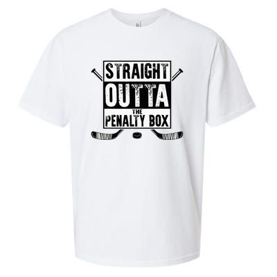 Ice Hockey Player Gift Straight Outta The Penalty Box Sueded Cloud Jersey T-Shirt