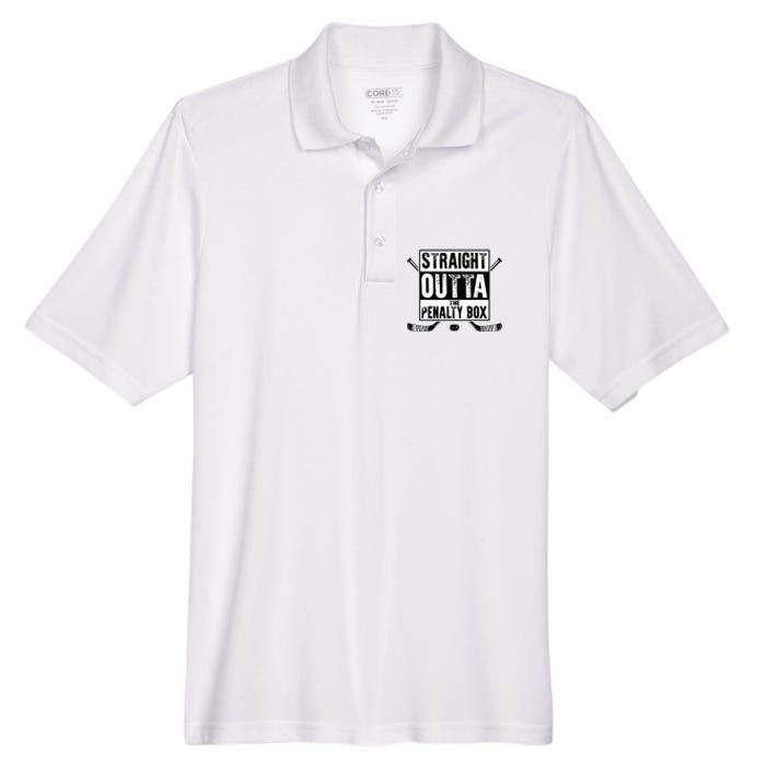 Ice Hockey Player Gift Straight Outta The Penalty Box Men's Origin Performance Pique Polo