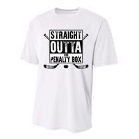 Ice Hockey Player Gift Straight Outta The Penalty Box Performance Sprint T-Shirt