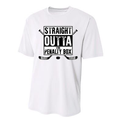 Ice Hockey Player Gift Straight Outta The Penalty Box Performance Sprint T-Shirt