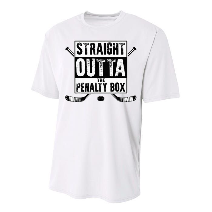 Ice Hockey Player Gift Straight Outta The Penalty Box Performance Sprint T-Shirt