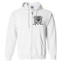 Ice Hockey Player Gift Straight Outta The Penalty Box Full Zip Hoodie