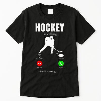 Ice Hockey Puck Hockeyplayer Player Tall T-Shirt