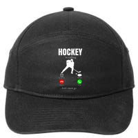 Ice Hockey Puck Hockeyplayer Player 7-Panel Snapback Hat