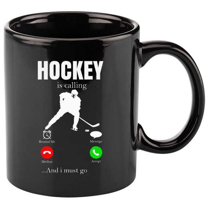 Ice Hockey Puck Hockeyplayer Player 11oz C Handle Ceramic Mug